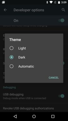 Fotografía - [Android M Característica Spotlight] A modo de interfaz de usuario Sistema oscuro está disponible en Opciones de Desarrollador
